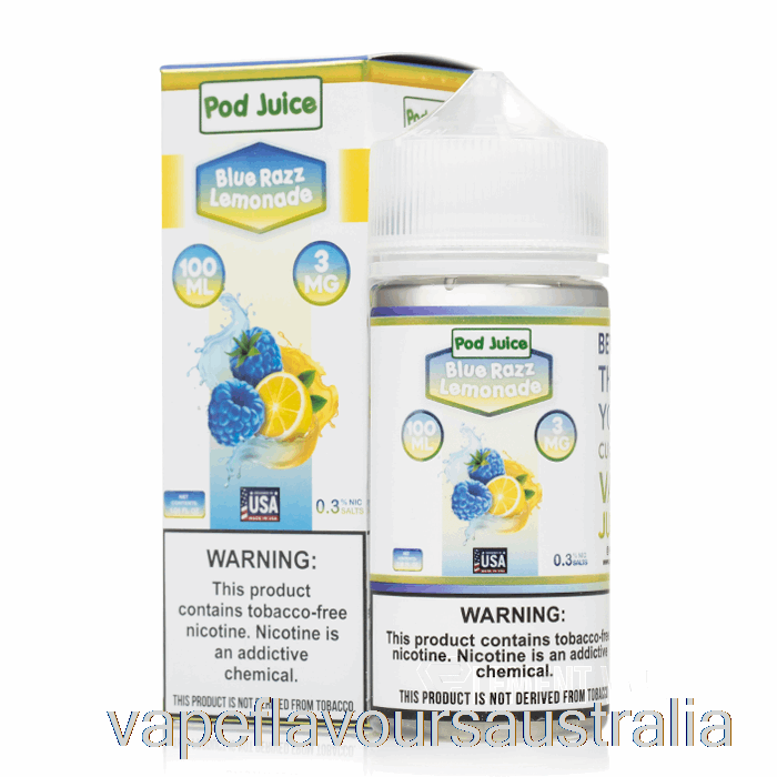 Vape Australia Blue Razz Lemonade - Pod Juice - 100mL 6mg